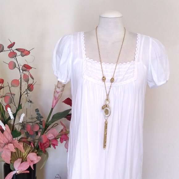 Vintage NEW mia collection Handmade Gold Beads Charms Gold Tone Necklace - Picture 7 of 9